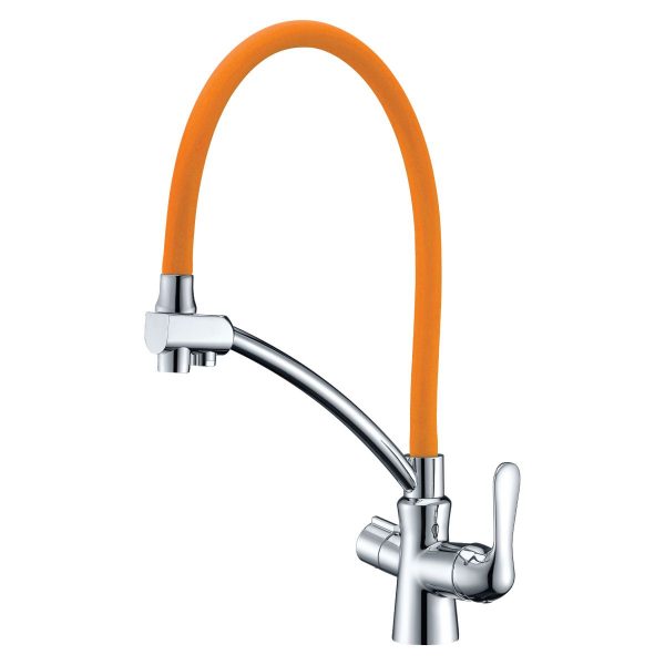 Smesitel Lemark Comfort LM3070C-Orange dlia kukhni s podkliucheniem k filtru s pitevoi vodoi