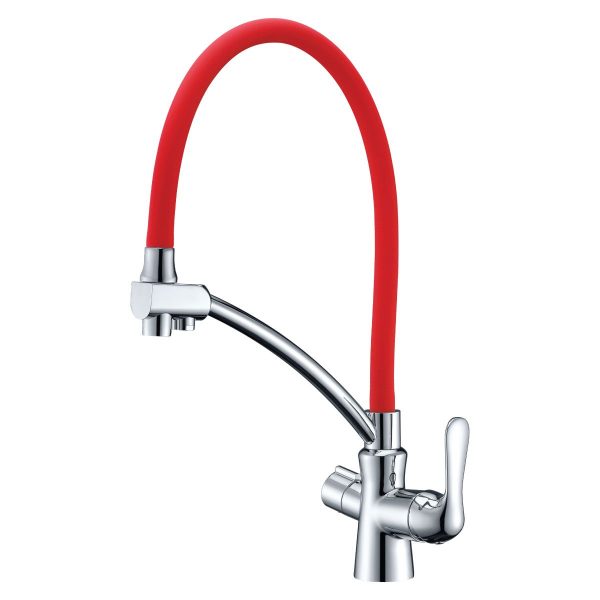 Smesitel Lemark Comfort LM3070C-Red dlia kukhni s podkliucheniem k filtru s pitevoi vodoi