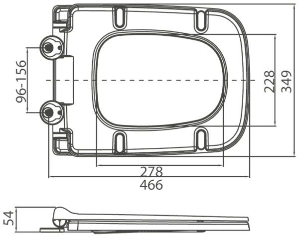 Сиденье быстросъемное, дюропласт, soft close, металлическое крепление Belbagno ROMANO BB2138SC