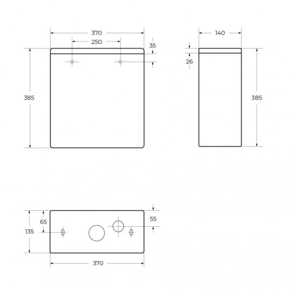 Бачок Belbagno LOUNGE Новинка 2022 BB045/051T