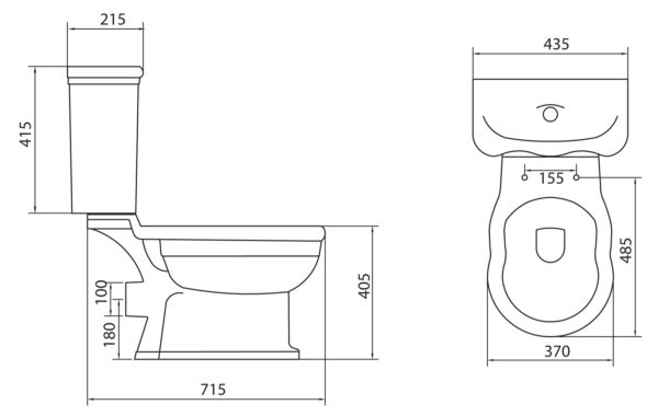 Бачок унитаза Belbagno BOHEME BB115T