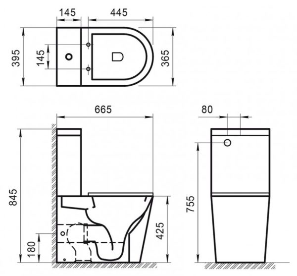 Бачок унитаза Belbagno SFERA-R BB2141T