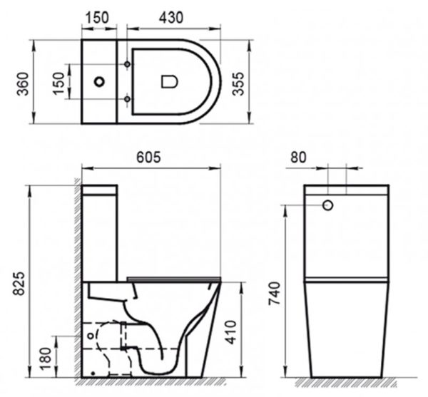 Бачок Belbagno FLAY-R BB2149T