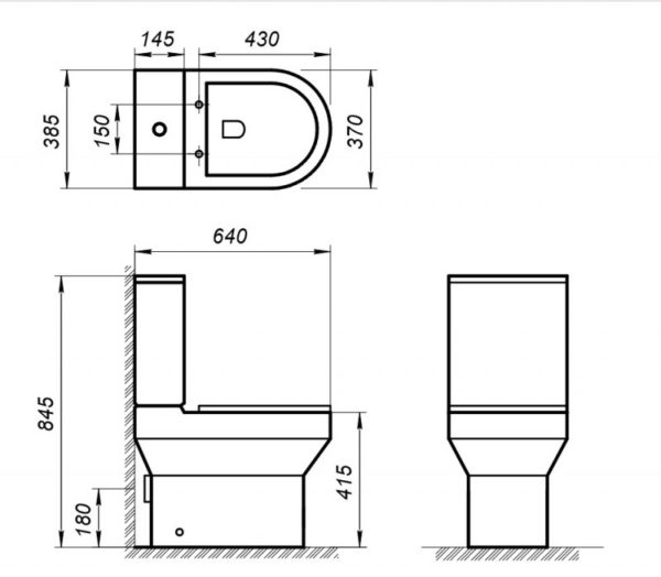 Бачок Belbagno NORMA BB339T